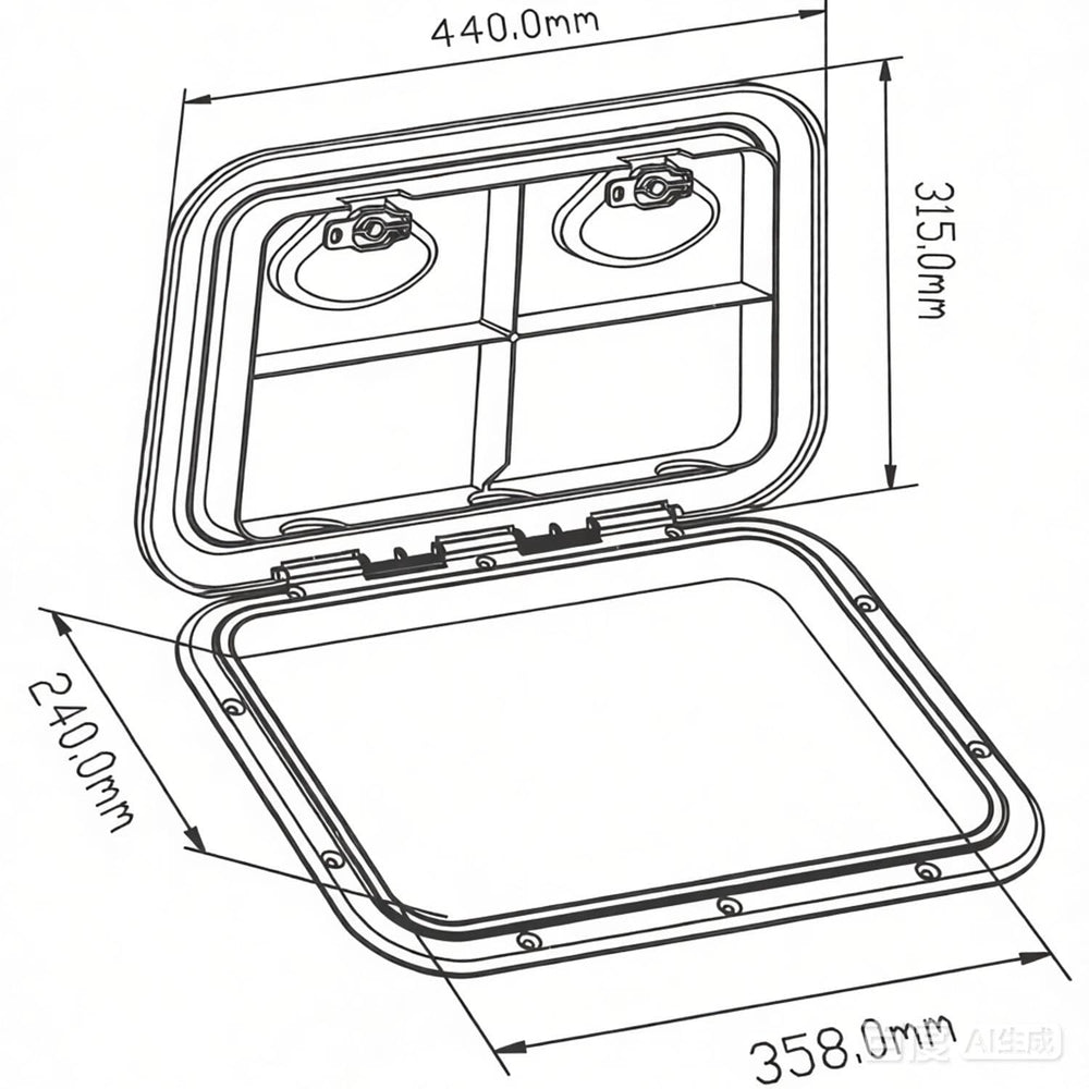 YaeMarine recessed handle close-up for secure easy gripping
