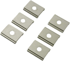 YakAttack UniTrack adapter front view showing six-piece set and mounting shape benefit secure compatibility