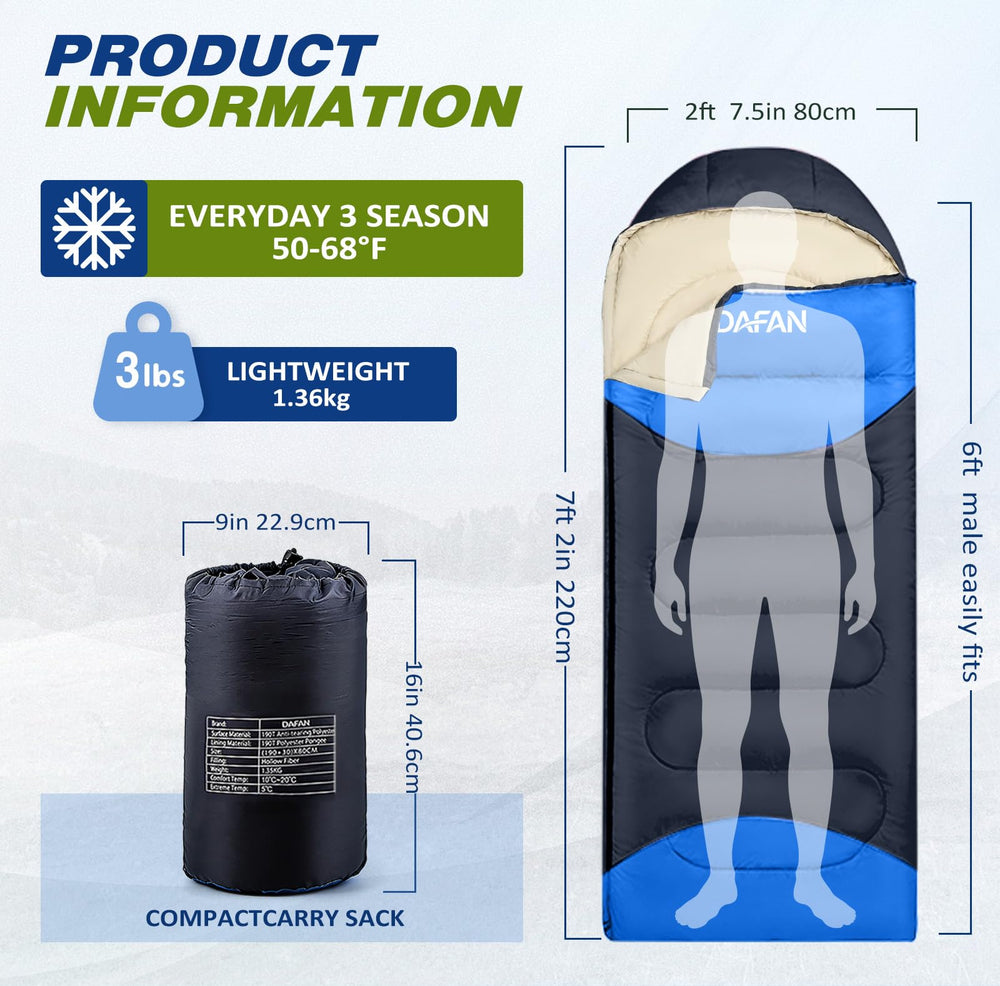 YANLIFY compressed sleeping bag inside compression sack for easy transport and storage
