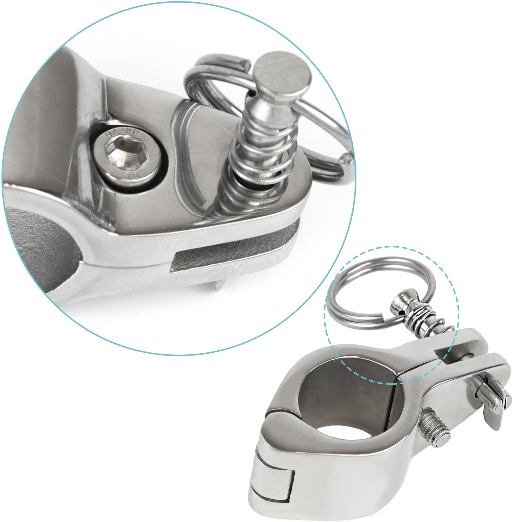 YANYUCB jaw slide installed on boat rail demonstrating simple on-deck installation advantage
