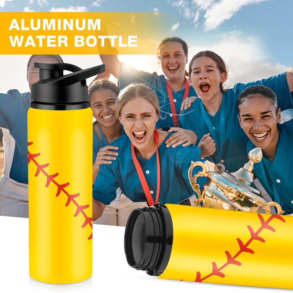 Yaomiao ten softball bottles arranged for team giveaway showing coordinated appearance benefit