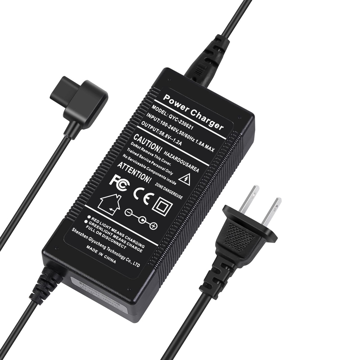 YAREMYEYE charger front view showing compact design and reliable power