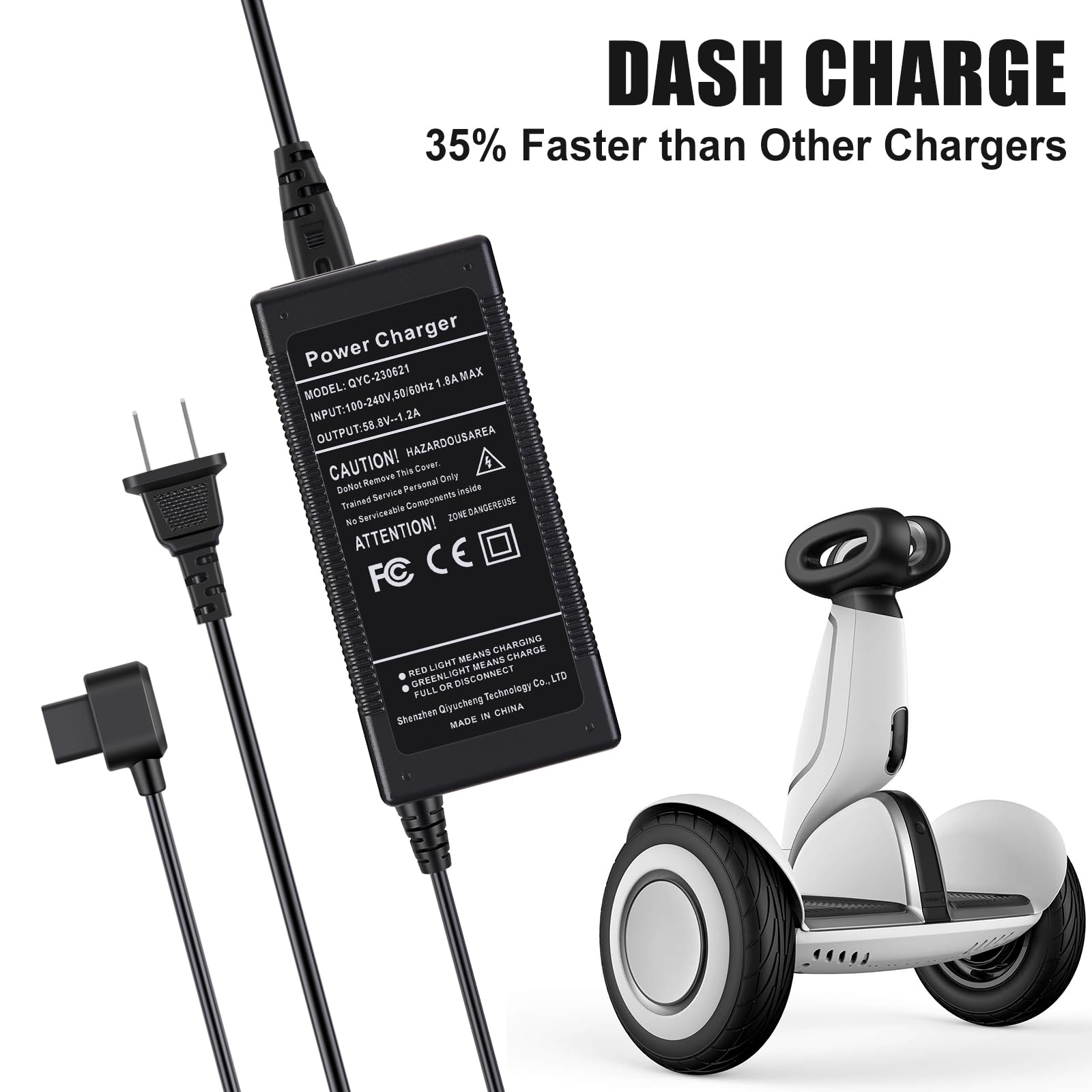 YAREMYEYE charger with international plug adapter illustrating global use