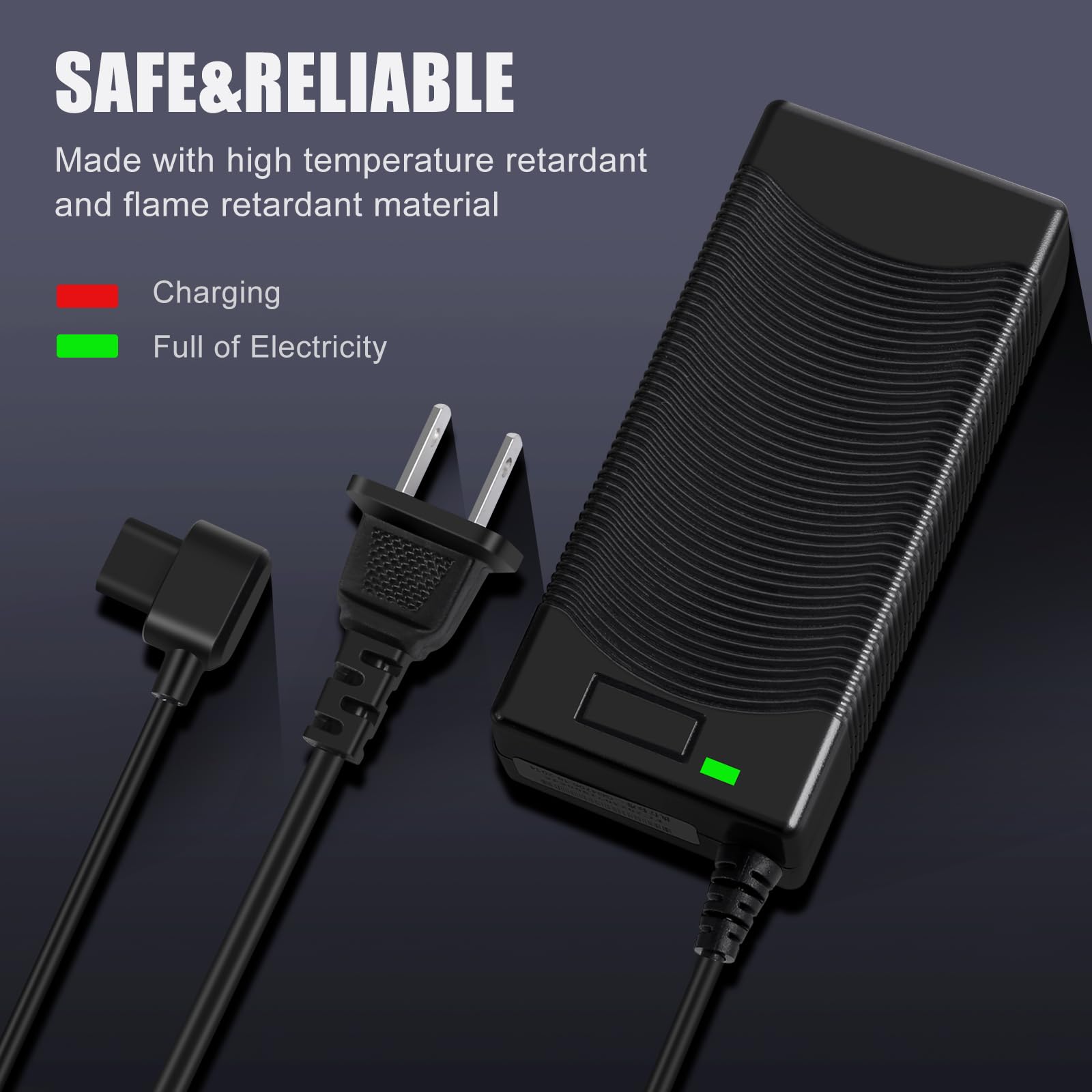 YAREMYEYE charger LED indicator closeup showing charging status at a glance
