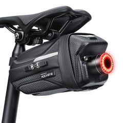 YBLNTEK front view of saddle bag showing compact storage and easy access
