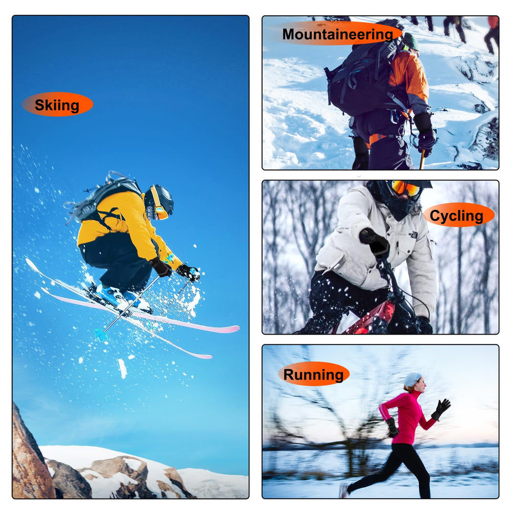 YBWLCLO gloves worn during winter activity illustrating warmth and mobility