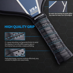 YC DGYCASI ergonomic stitched grip close-up offering sweat absorption and comfort