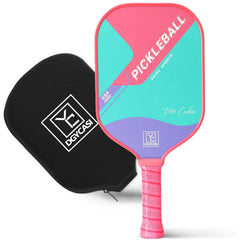 YC DGYCASI paddle front face showing carbon texture and increased spin benefit