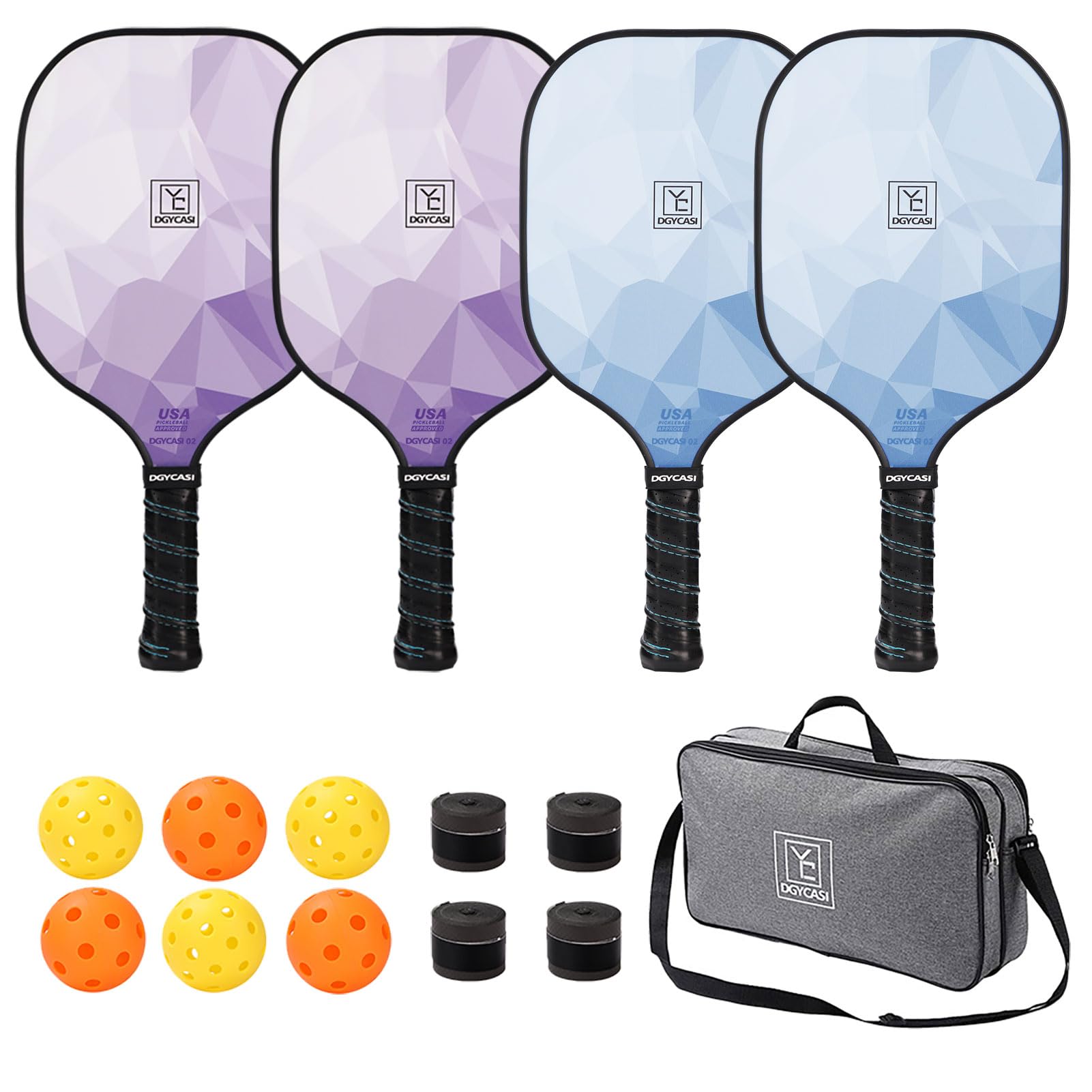 YC DGYCASI paddles front view showing kit and immediate-play convenience