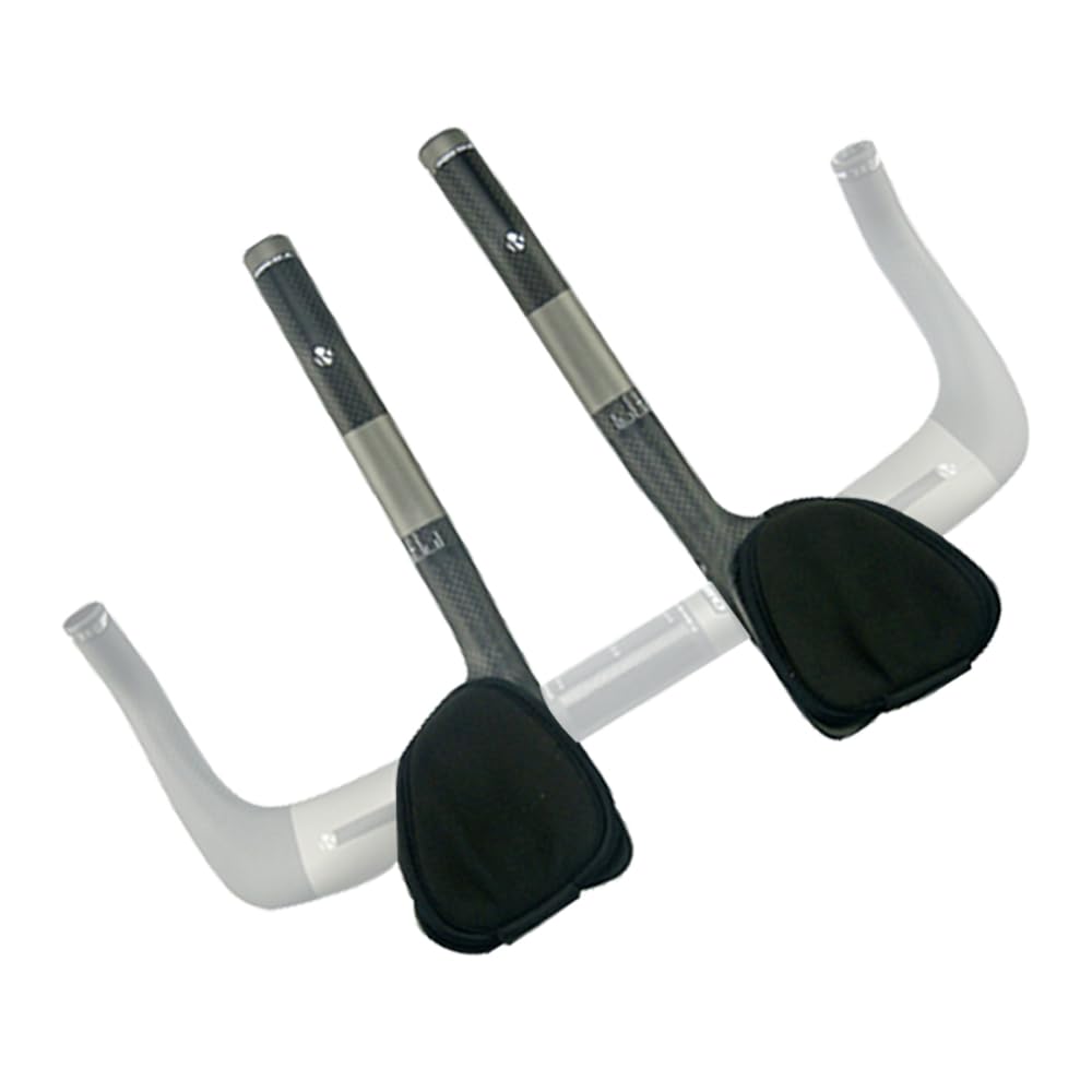Yccyctrek front view of complete aero bars showing sleek profile and balance