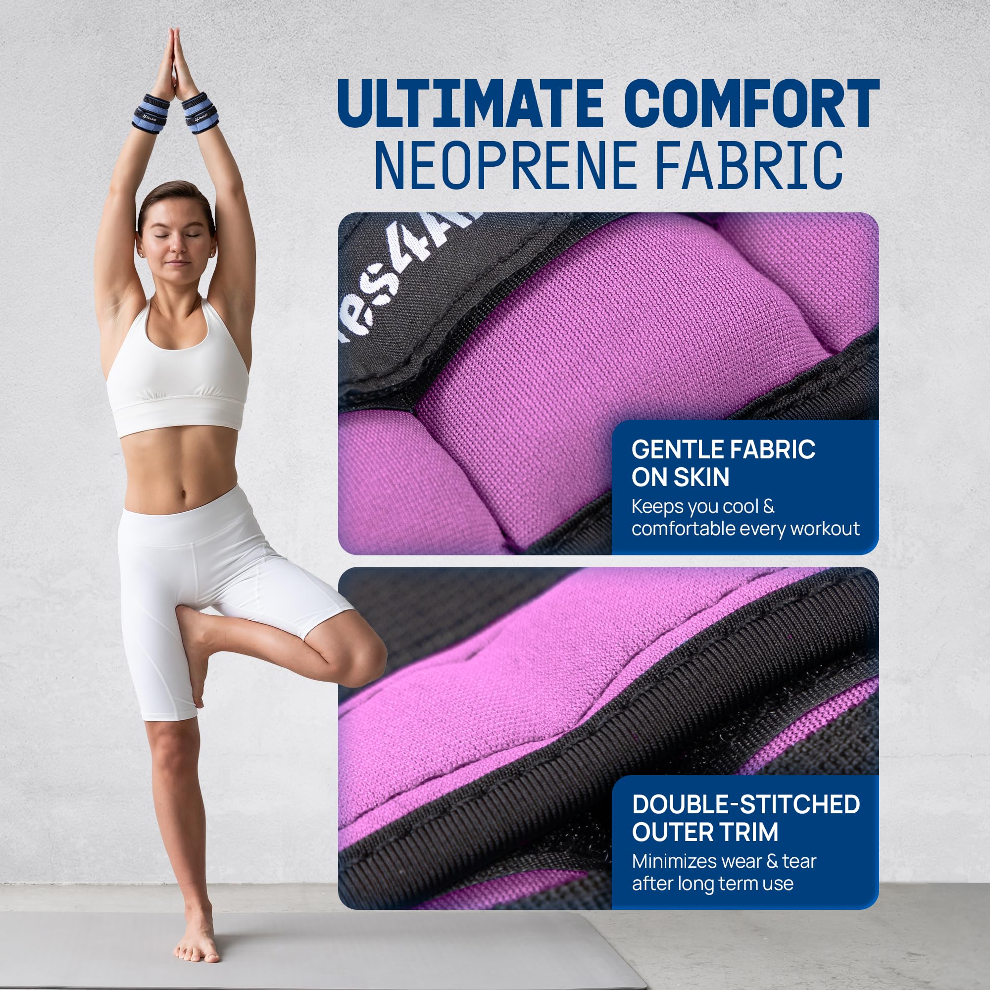 Yes4All ankle weights used during Pilates leg lift showing increased resistance and control