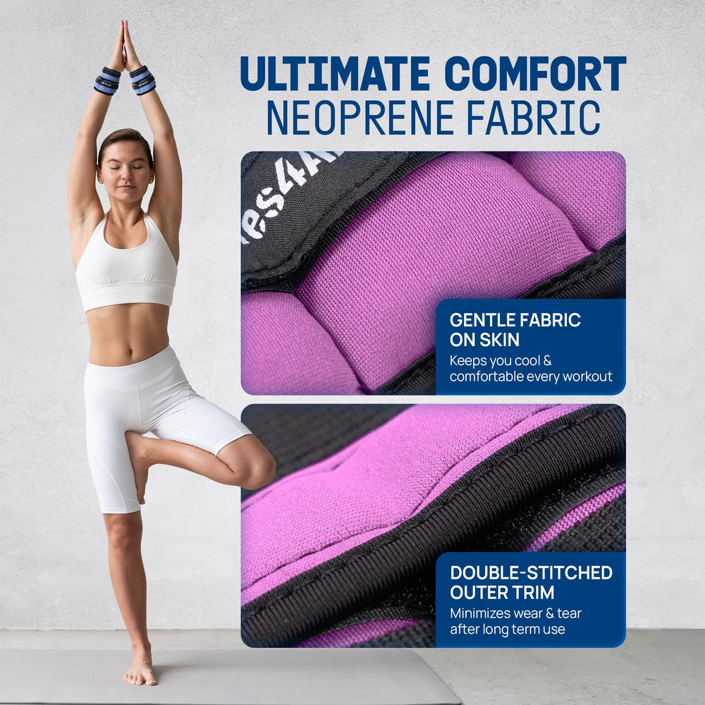 Yes4All ankle weights used during Pilates leg lift showing increased resistance and control