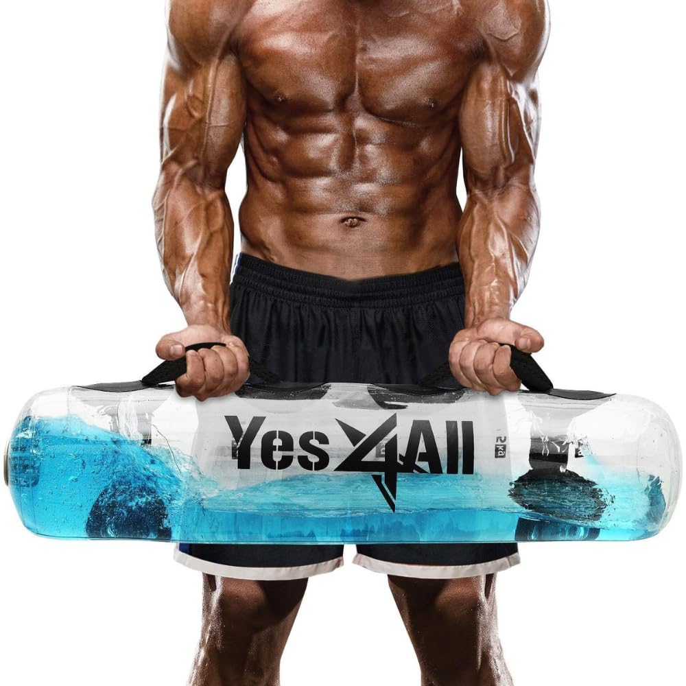 Yes4All aqua bag clear front view showing portable weight and versatility