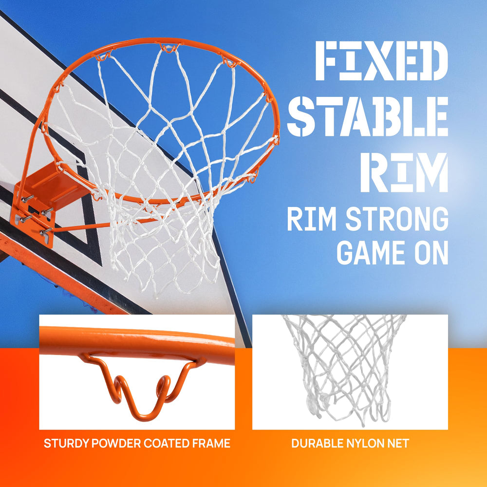 Yes4All backboard bolts attached to rim showing secure mounting hardware