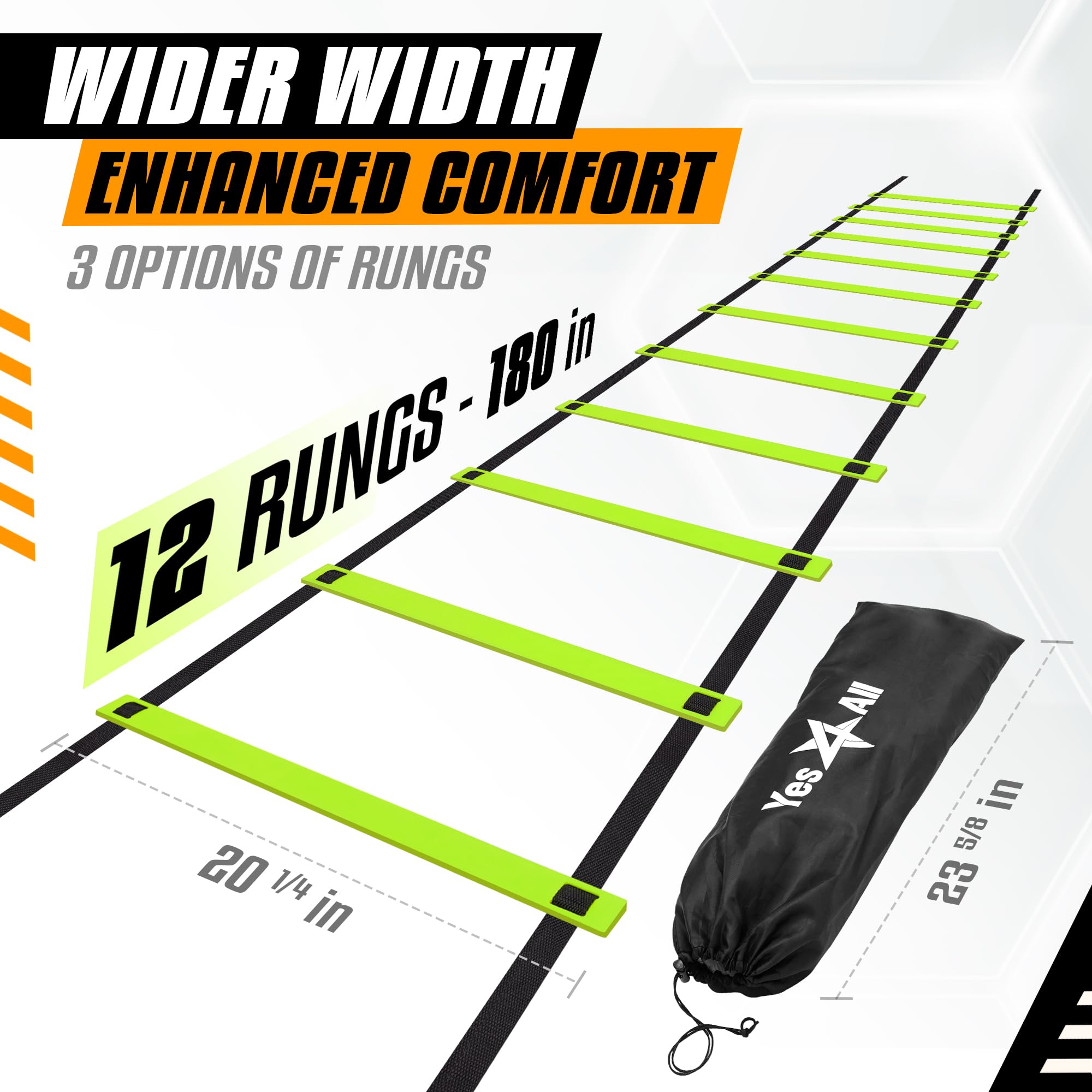 Yes4All close-up of plastic rungs highlighting durable texture and reliability