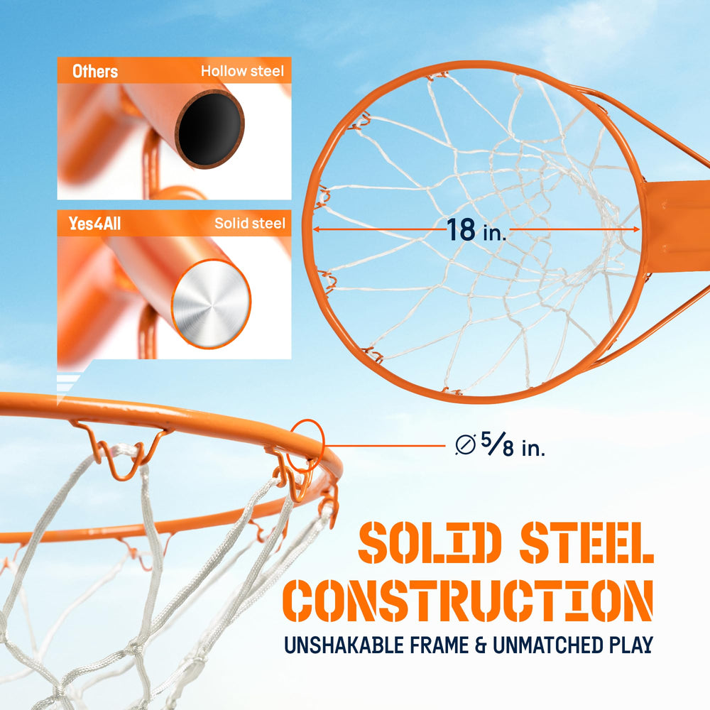 Yes4All close-up of solid steel frame and powder coat for rust protection