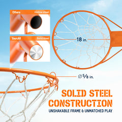 Yes4All close-up of solid steel frame and powder coat for rust protection
