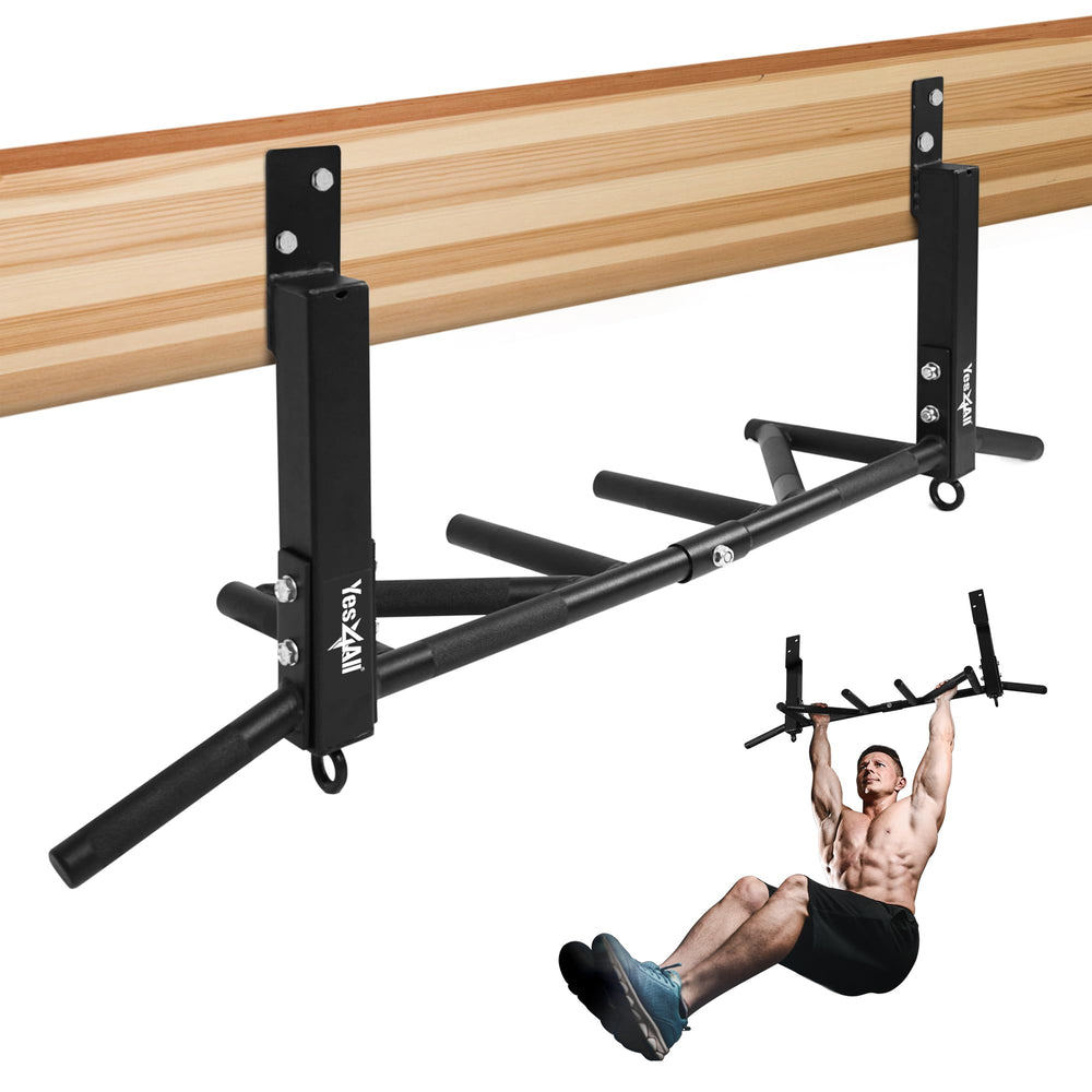 Yes4All front view pull up bar mounted showing sturdy installation benefit