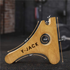 YES4ALL jack lifting barbell in use to show simple plate changing and saved energy