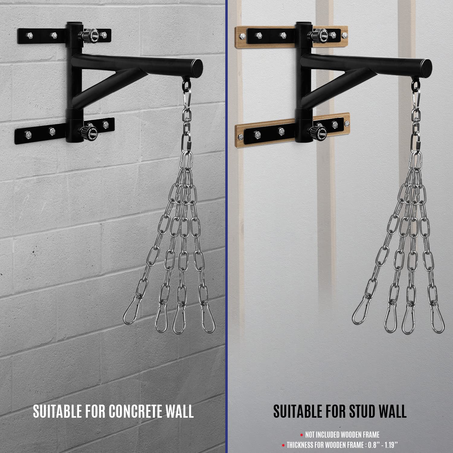Yes4All mounted with bag in gym illustrating real-use training setup and reliable performance