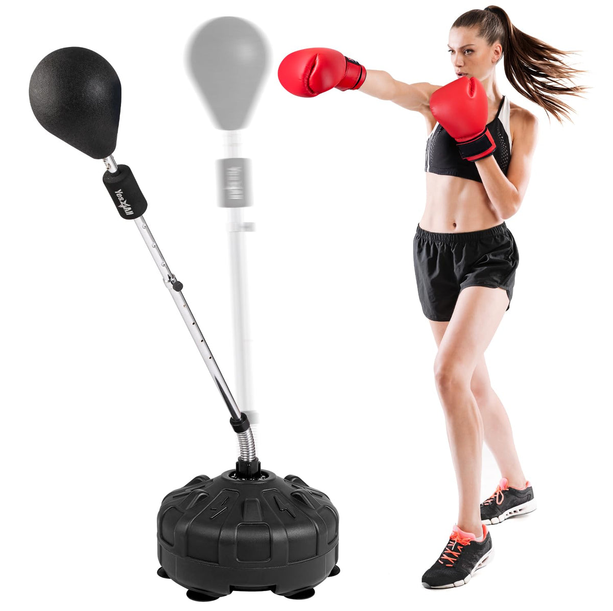 Yes4All front view of pedestal bag showing compact sturdy design and workout readiness