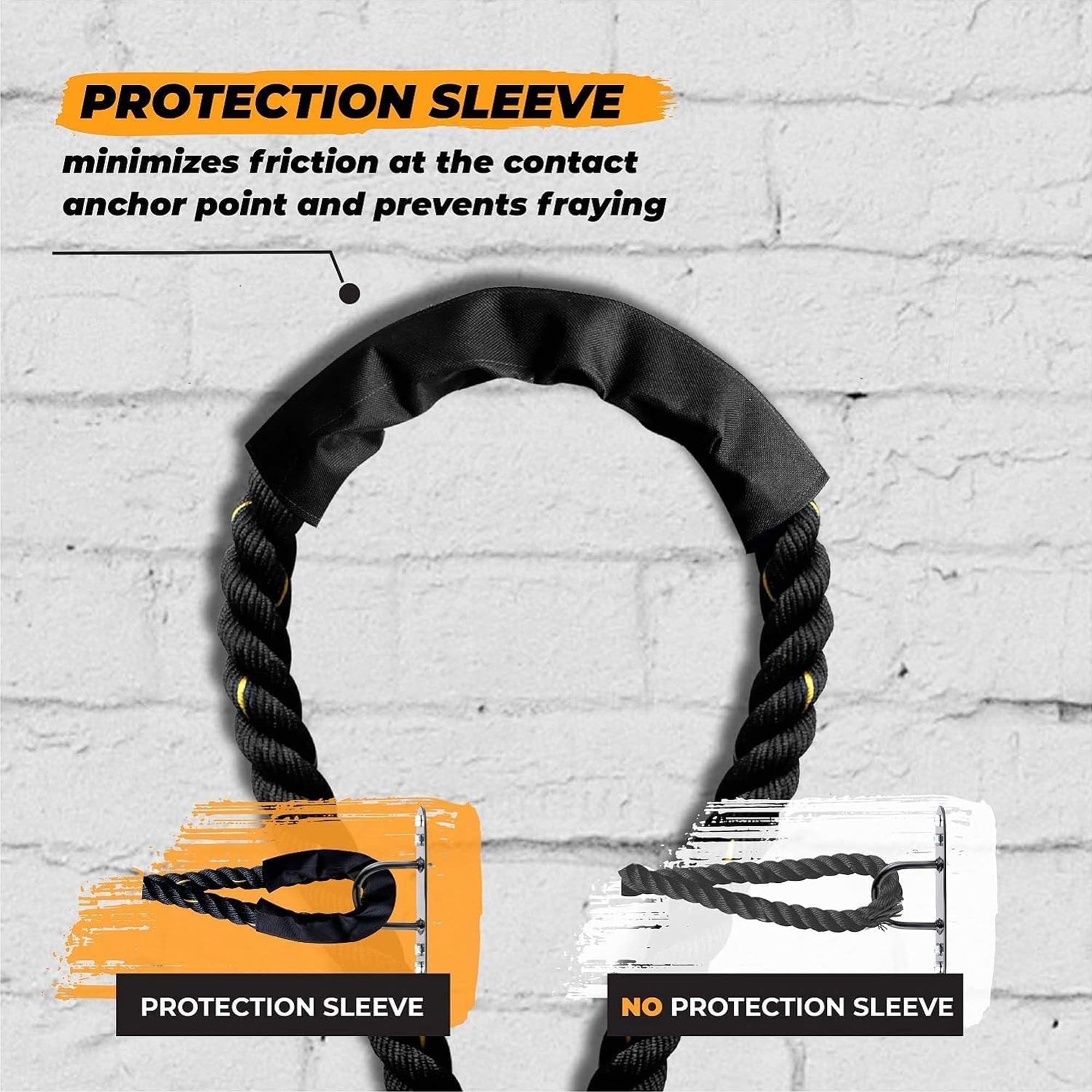 Yes4All protective sleeve detail demonstrating abrasion resistance and anchor protection benefit