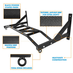 Yes4All pull up bar with yoga rings attached demonstrating suspension training versatility and added exercises