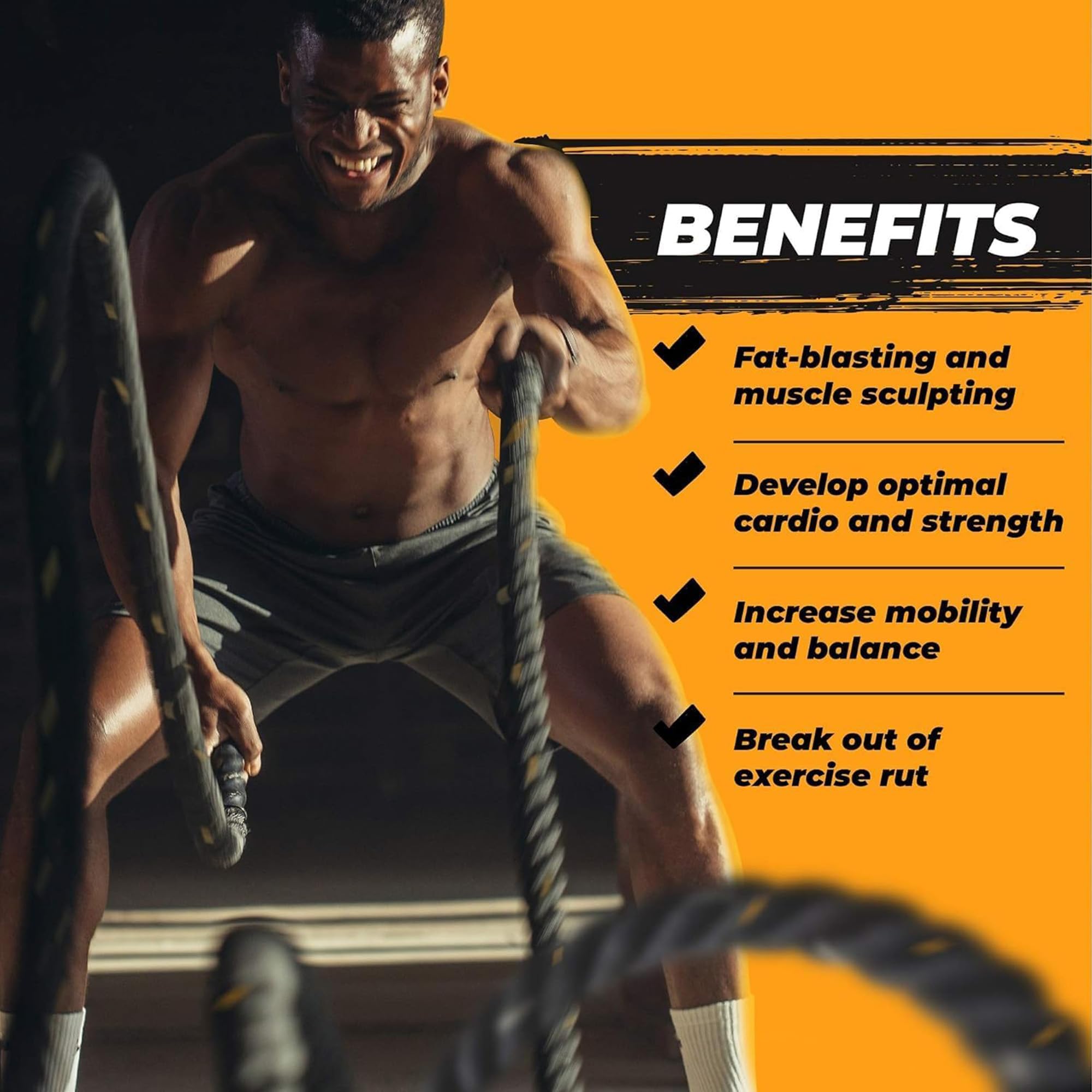 Yes4All rope rolled for compact storage showing portability and easy transport benefit