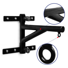 Yes4All hanger rotated against wall demonstrating space-saving fold-away position benefit
