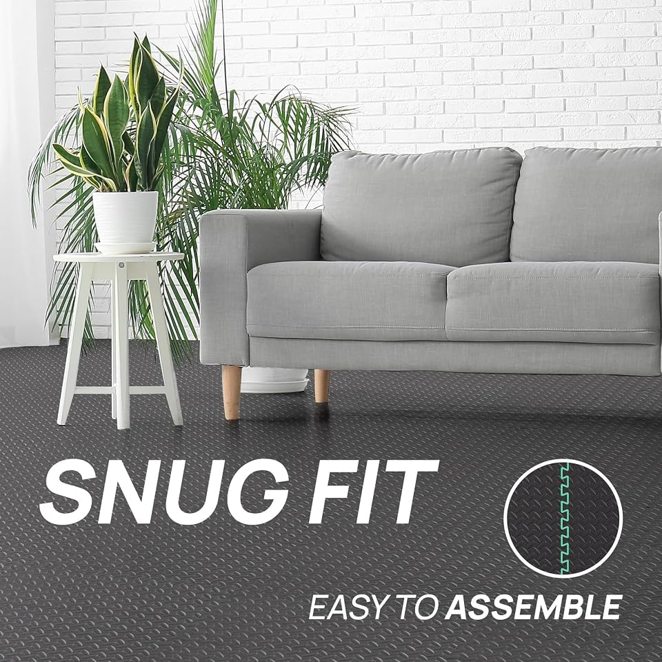 Yes4All stacked tiles stored compactly showing easy disassembly and space-saving