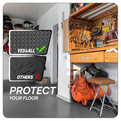 Yes4All installed tiles in a living room showing cushioned comfort and floor protection