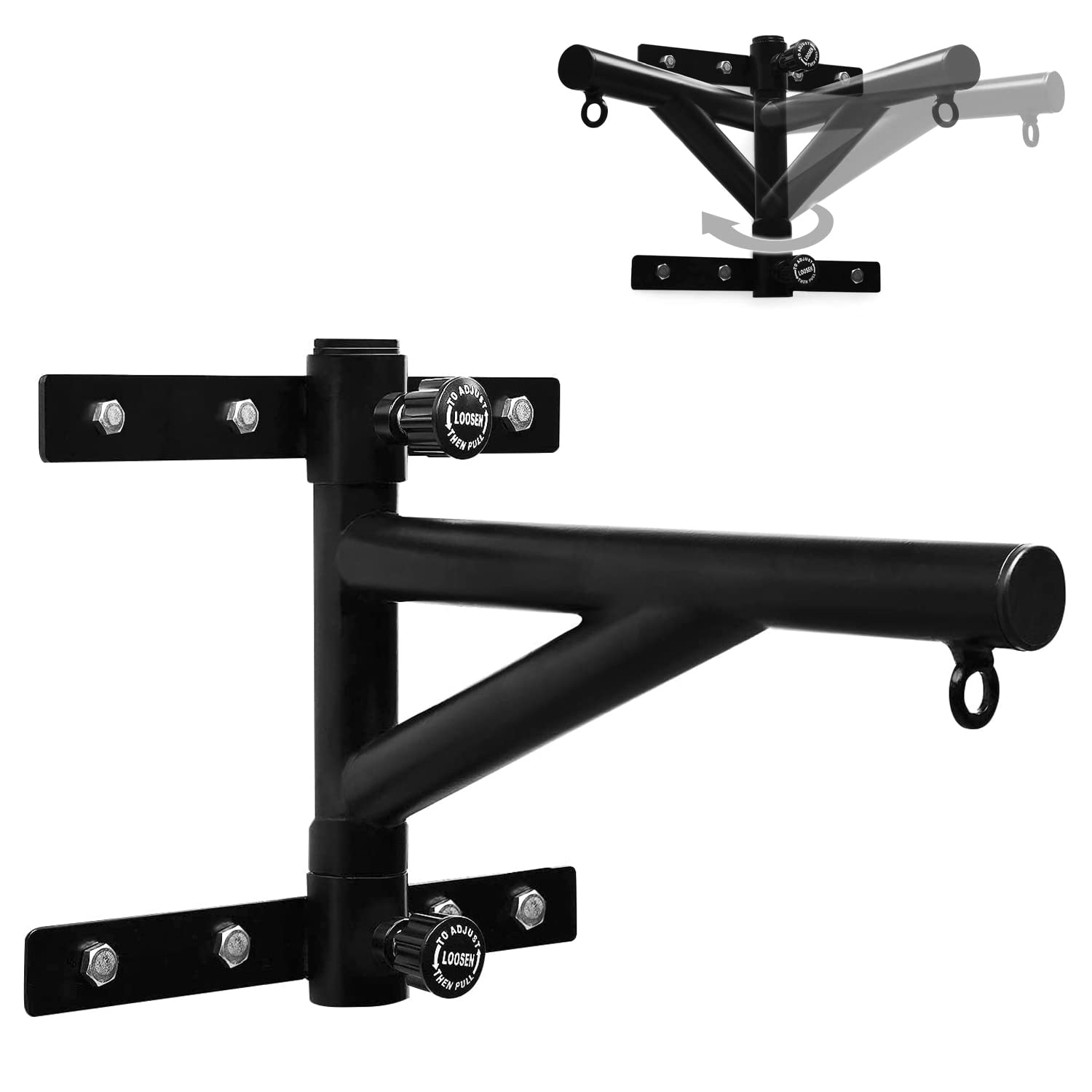 Yes4All wall mount front view showing sturdy plate and bolt pattern for secure installation