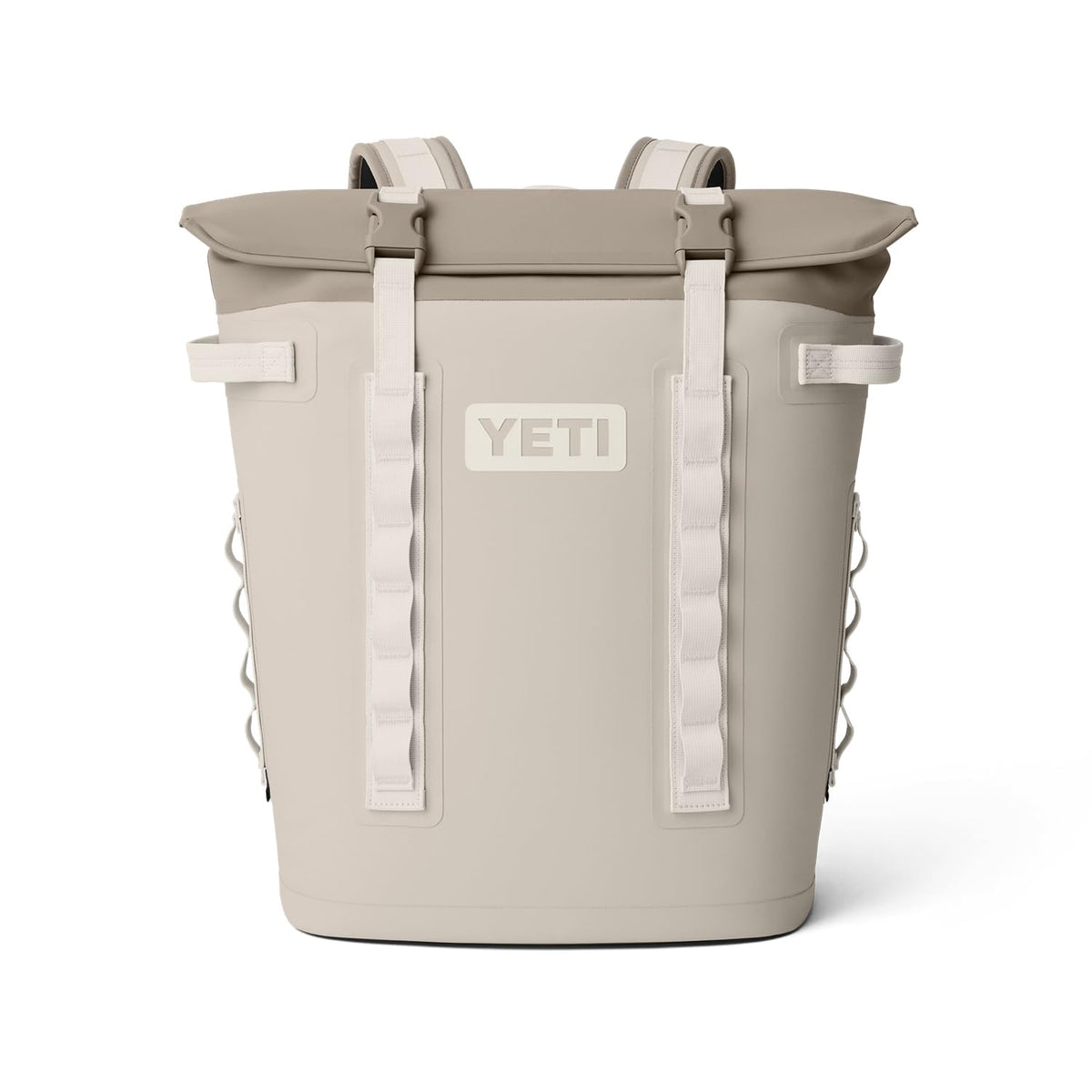 YETI Hopper M20 front view in Cape Taupe showing compact design and secure carry