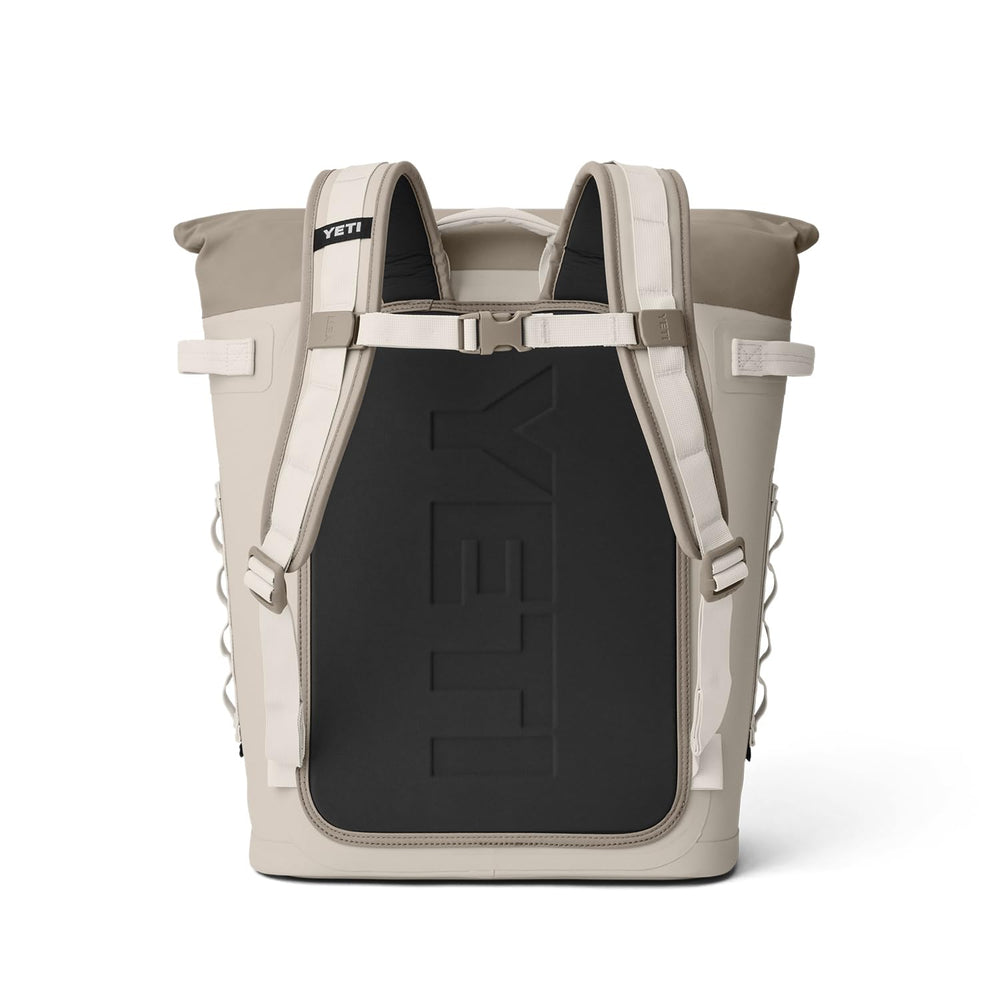 YETI Hopper M20 worn on a trail demonstrating hands-free transport and comfort