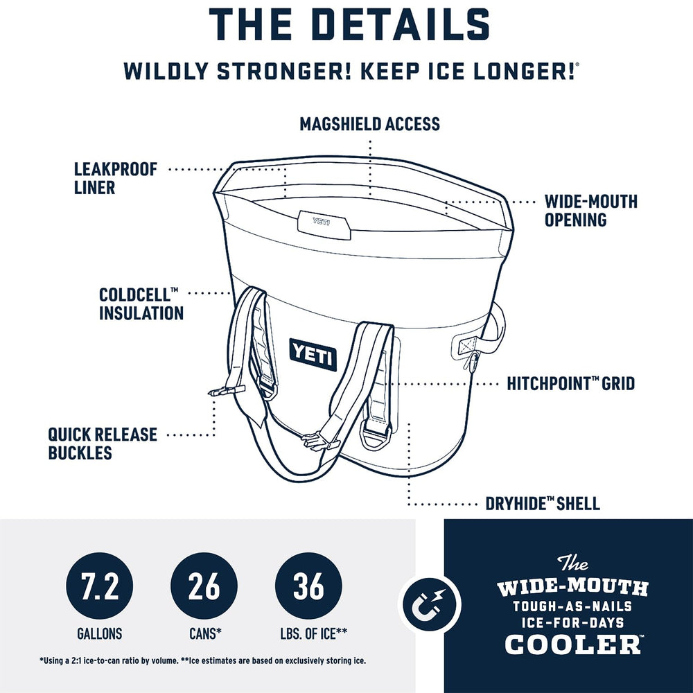 YETI Hopper M30 open with MagShield Access demonstrating easy hands-free access