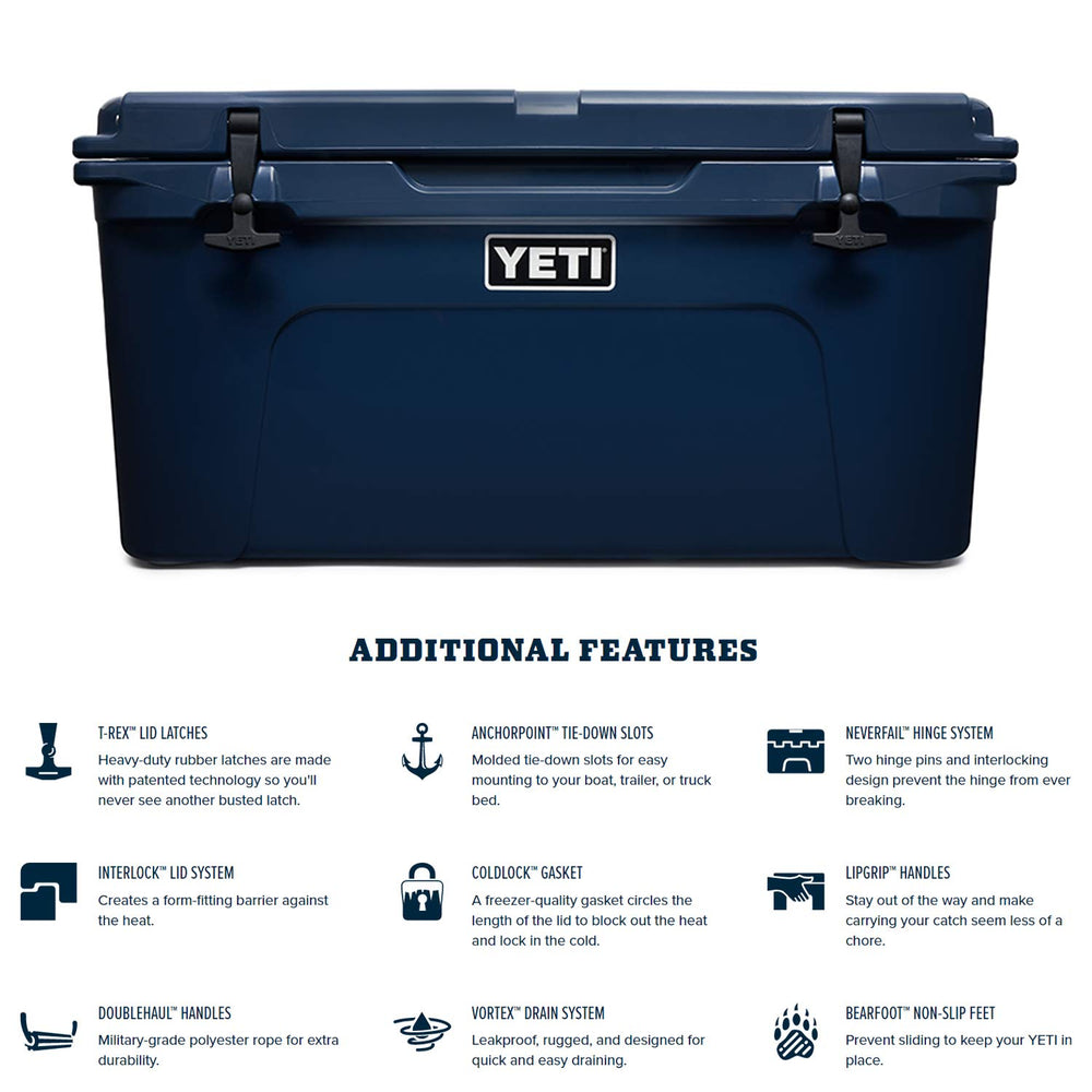 YETI Tundra 65 Bearfoot non-slip feet detail preventing sliding on wet surfaces