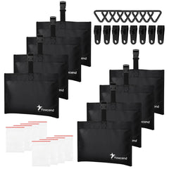 Yexcend front view of sandbag kit showing secure cover anchoring benefit