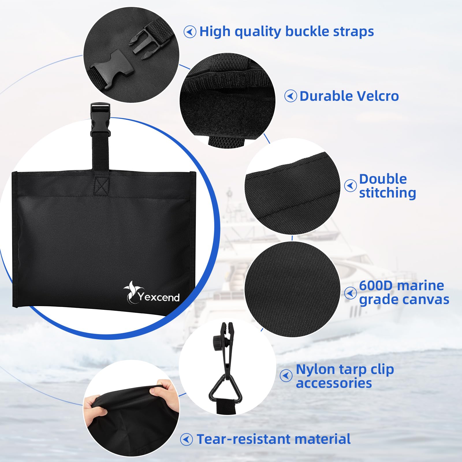 Yexcend PE liner filled with sand demonstrating secure inner containment