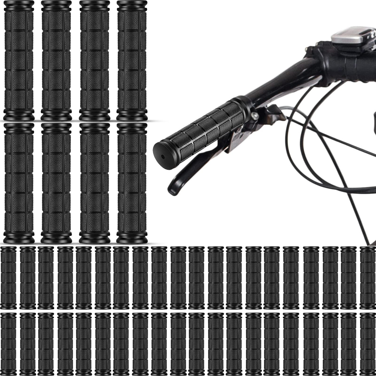 Yexiya front packaging showing 24 pairs of black grips with easy storage benefit