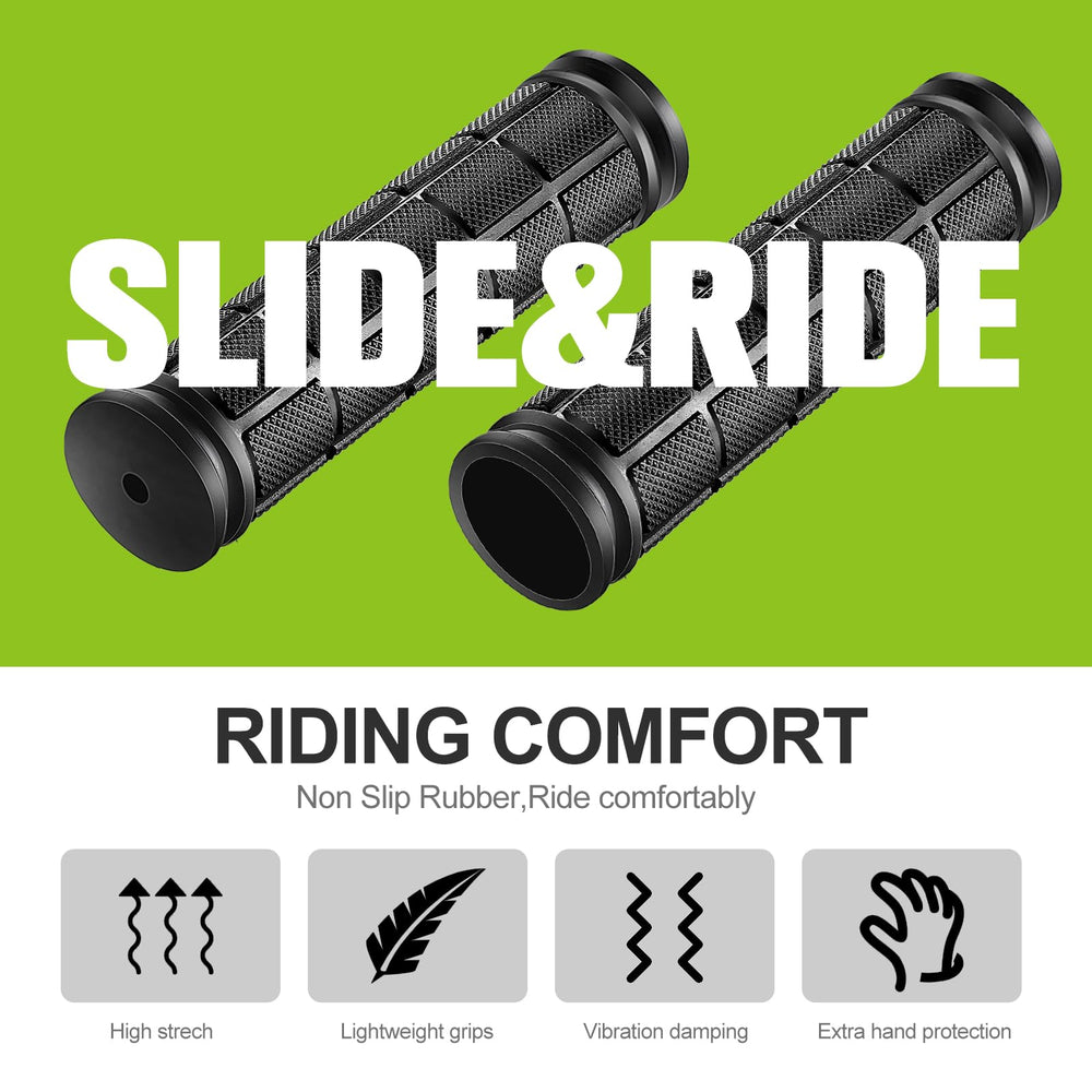 Yexiya grips fitted to scooter handlebar demonstrating secure non-slip hold