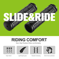 Yexiya grips fitted to scooter handlebar demonstrating secure non-slip hold