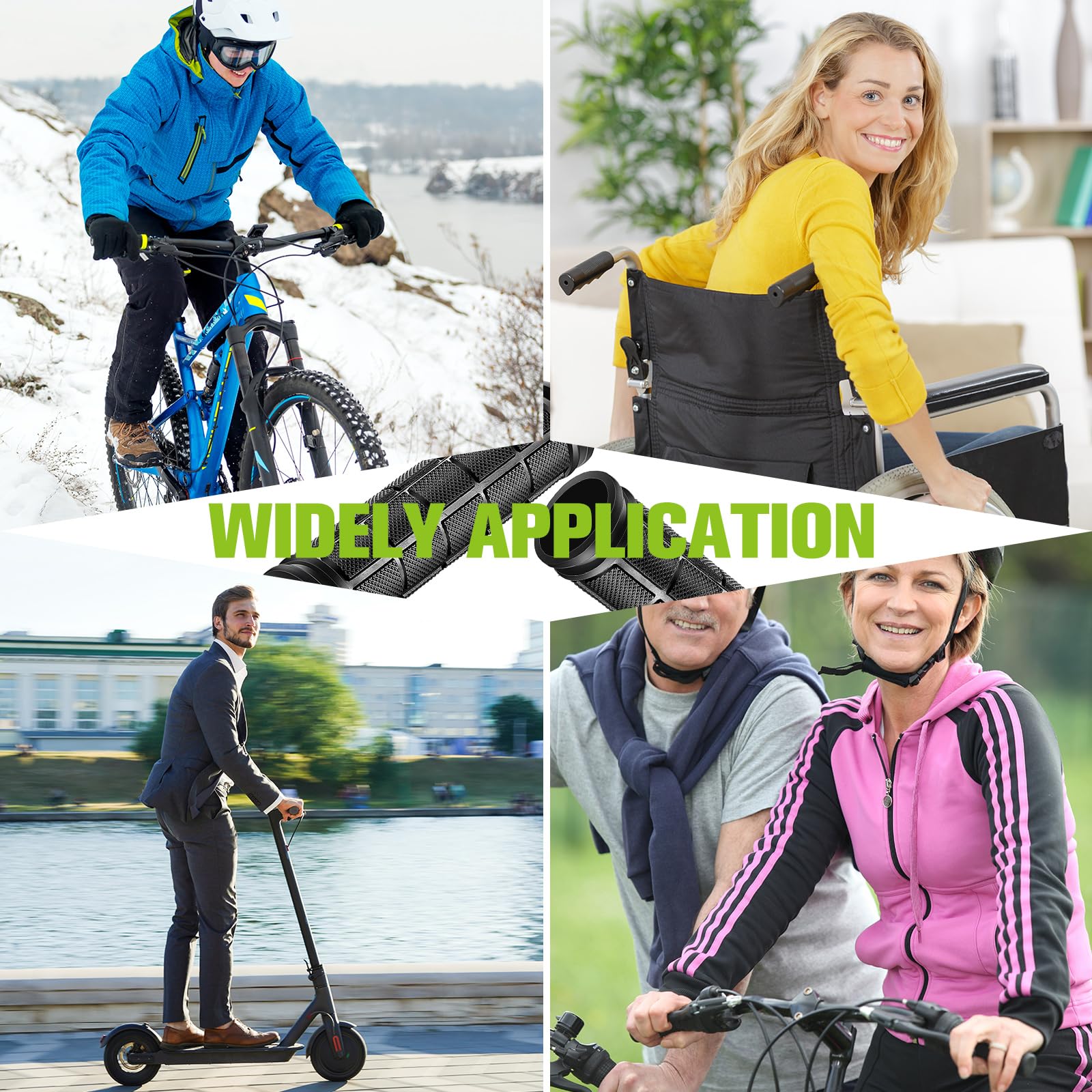 Yexiya two grips top view displaying durable rubber material and matching pairs