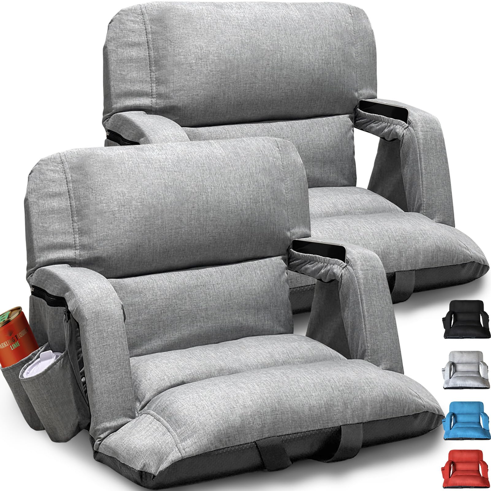 yeyeeyyee front view showing 25 inch wide seat and cushioned back for better comfort