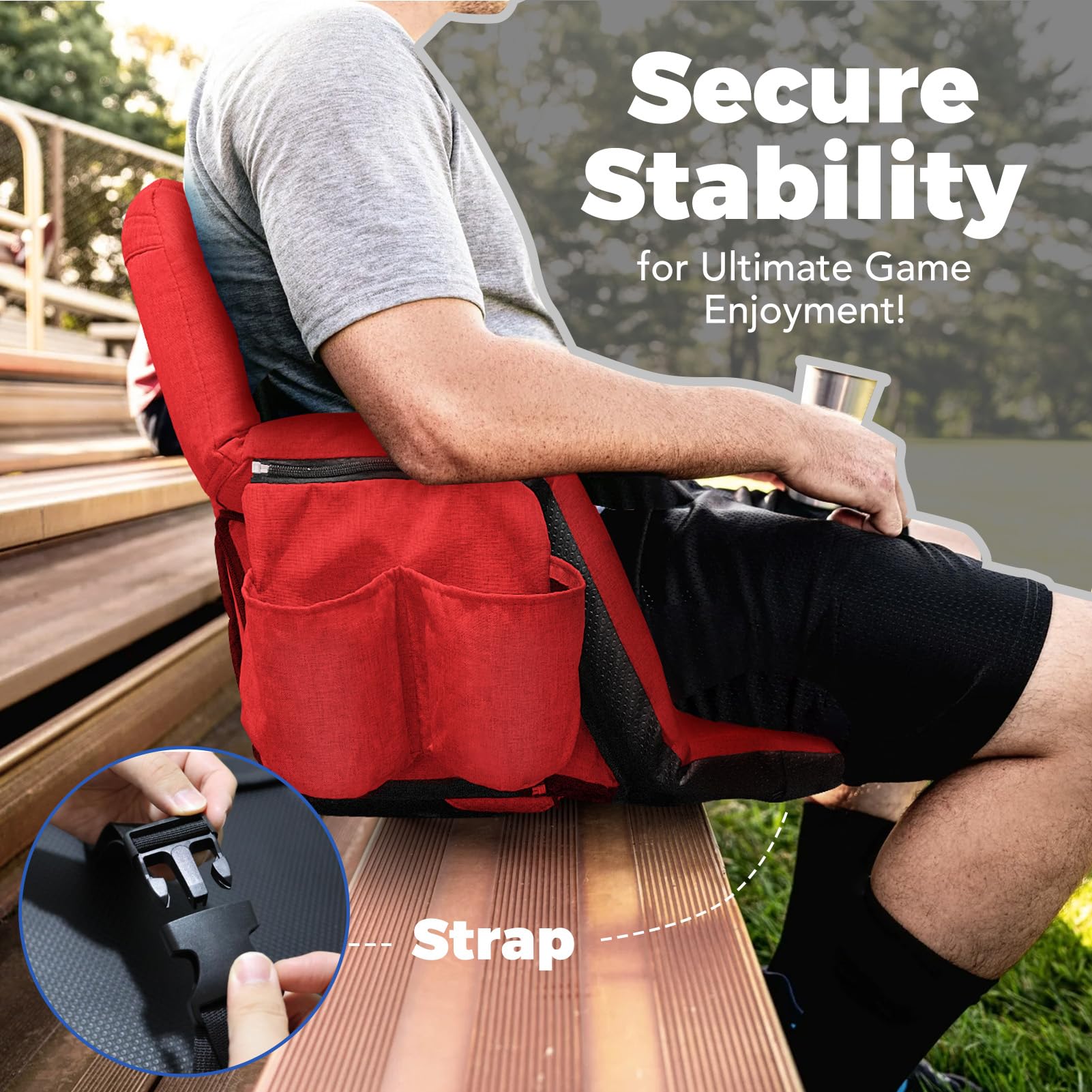 yeyeeyyee in use on stadium bleachers providing stability and comfort