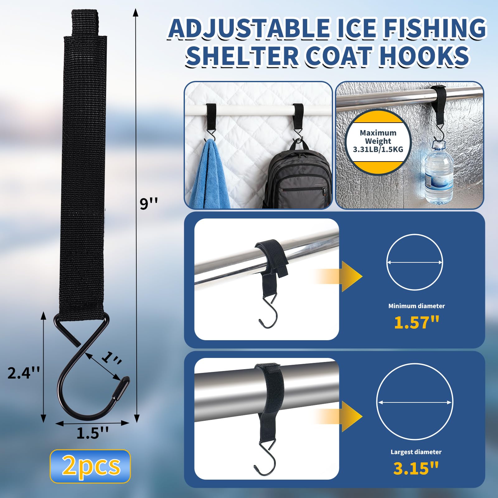 YIBOBO 13FT ratchet ropes with reflective stripes improving night visibility and tension control