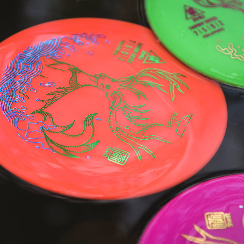 yikundiscs flying over fairway showing straight, long-distance glide