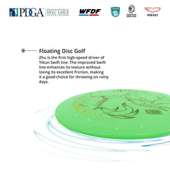 yikundiscs floating on lake water, demonstrating buoyant material and lost-disc prevention