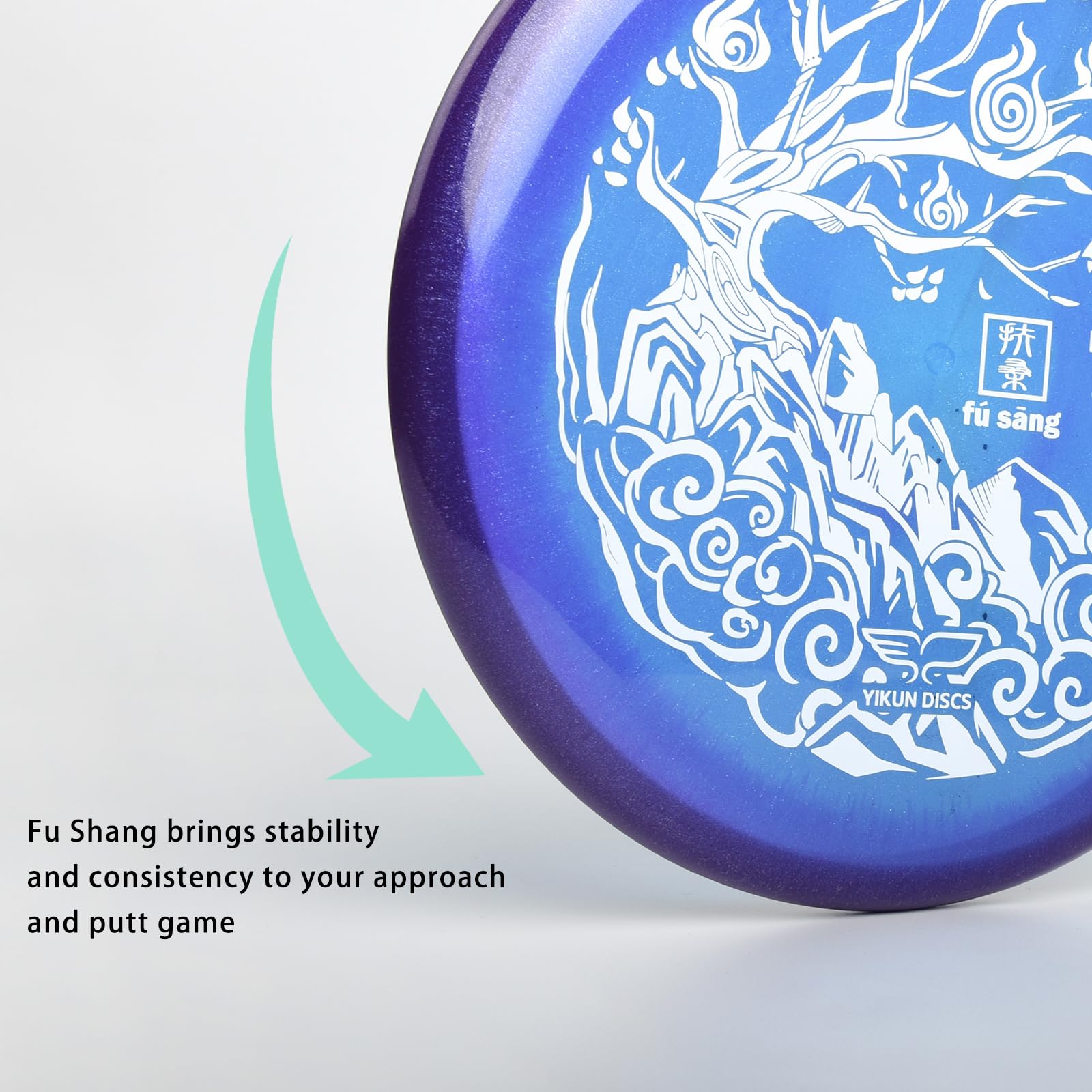 yikundiscs Fu Shang in hand about to release demonstrating comfortable grip and control