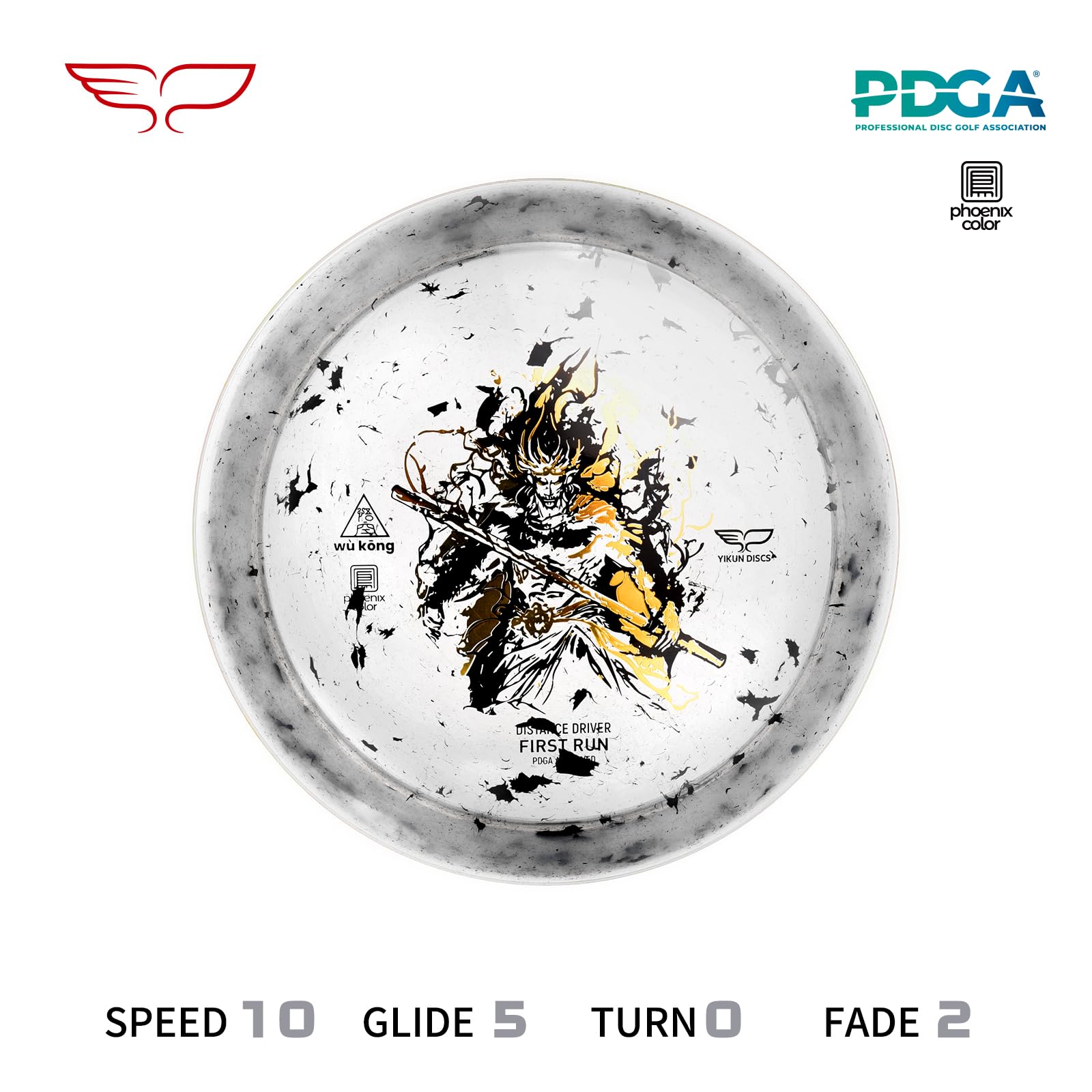 yikundiscs close-up of Sun Wukong print highlighting detailed design and collectible appeal