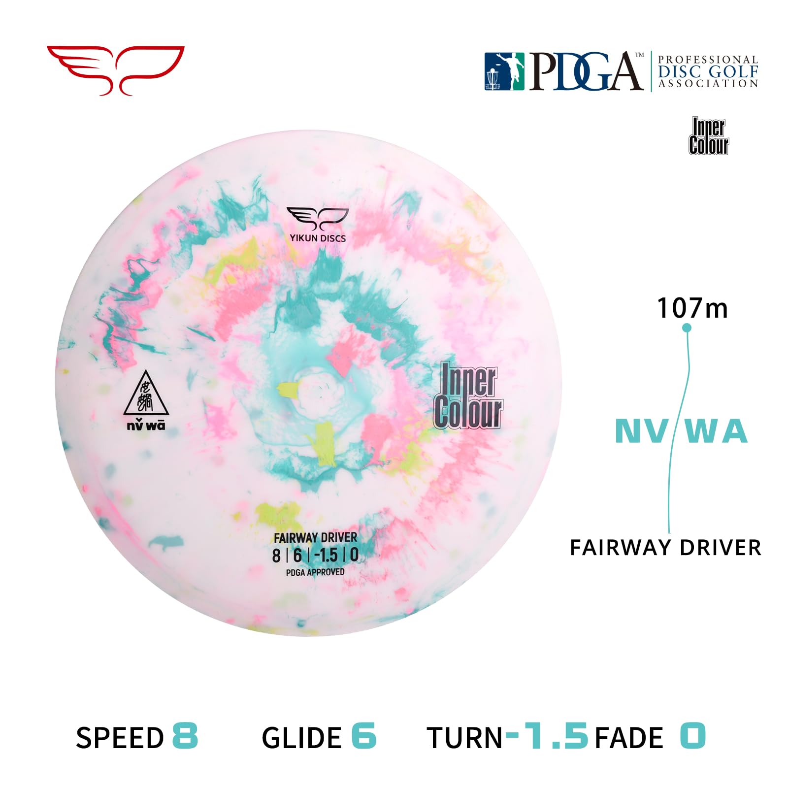 yikundiscs close-up of Tiger inner-color pattern highlighting unique swirls and visual distinction